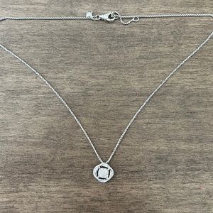 David Yurman Petite Infinity Pendant Necklace in Sterling Silver with Diamonds